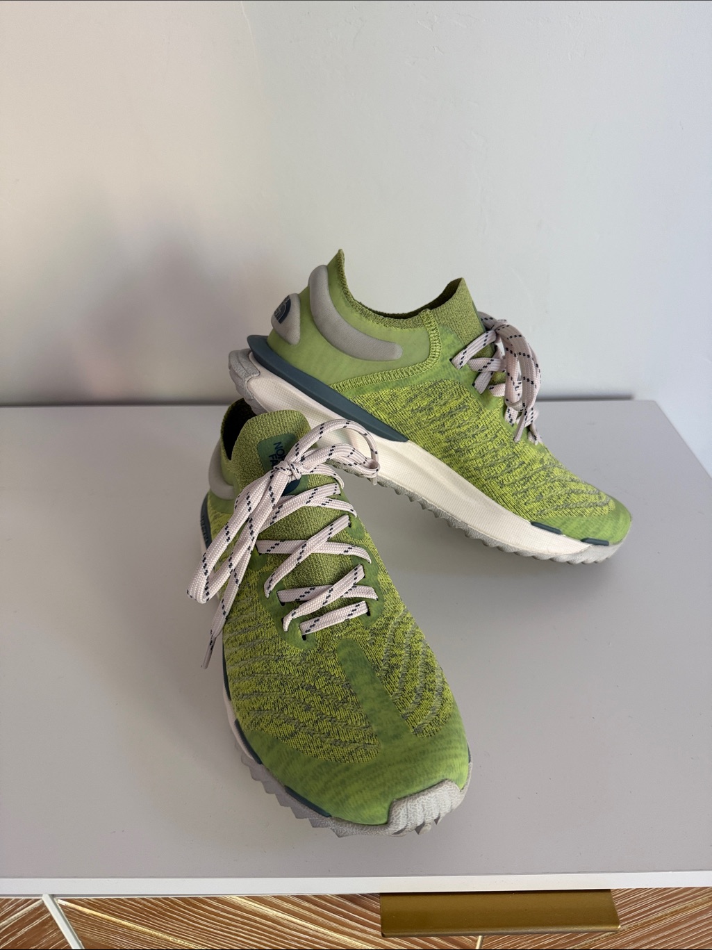 The North Face Vectiv Lime Green Knit Athletic Sneakers